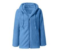 Generisch Veste polaire pour femme - Veste en peluche pour femme - Avec fermeture éclair - Veste polaire chaude - Veste d'hiver moelleuse - Douillette - Doudou épaisse et chaude - Veste thermique