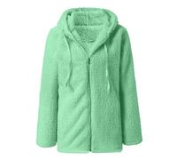 Generisch Veste polaire pour femme - Veste en peluche pour femme - Avec fermeture éclair - Veste polaire chaude - Veste d'hiver moelleuse - Douillette - Doudou épaisse et chaude - Veste thermique