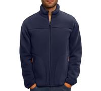 generisch Veste polaire pour homme - Coupe ajustée - Col montant - Veste de survêtement sans capuche - Veste de loisirs pour homme - Avec fermeture éclair - Manteau d'hiver - Coupe droite - Cardigan