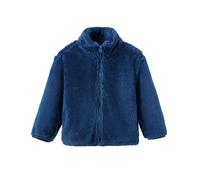 Generisch Veste polaire réversible 2026 pour fille, doublée, avec fermeture éclair, manteau d'hiver pour tout-petits, vêtements d'extérieur doux et chauds par temps froid, Marine, 4-5 ans