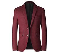 Generisch Veste pour homme sportive et élégante - Blazer pour homme - Coupe ajustée - En laine - Veste de costume avec poche - Deux boutons - Veste de costume d'affaires - Veste de smoking - Automne