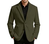 Generisch Veste pour homme - Sportive - Moderne - Stretch - Blazer - Veste de loisirs - Veste de costume d'affaires - Tempérament élégant - Veste en velours côtelé à revers - Manteau tendance avec