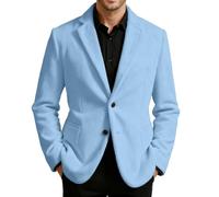 Generisch Veste pour homme - Sportive - Moderne - Stretch - Blazer - Veste de loisirs - Veste de costume d'affaires - Tempérament élégant - Veste en velours côtelé à revers - Manteau tendance avec