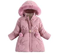 Generisch Veste Rembourrée pour Fille en Longue Épaisseur Style Étranger Mode Féminine Veste Rembourrée en Duvet Hiver, RD1, 5-6 ans
