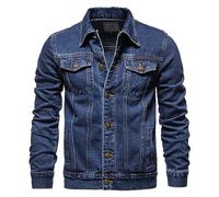 Generisch Vestes d'affaires pour homme - Chemise en jean - Non unie - Manches longues - Fix - Pour homme, Bu2, 5XL