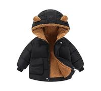 Generisch Vestes de transition pour tout-petits, enfants, nourrissons, bébés garçons et filles, manteau d'hiver avec capuche en forme d'oreilles d'ours, veste épaisse, vêtements chauds, tenues