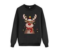 Generisch Vêtements de bébé acheter en ligne Noël manches longues motif à carreaux pull sans capuche sweat-shirt chemisier pour maman costume d'Halloween 2 ans garçon, Noir , S