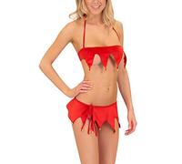 Generisch Vêtements de Noël Femmes Trois Points Charmant Ensemble de Bikini Fille de Noël, rouge, A