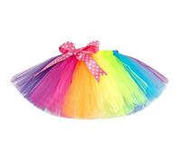 Generisch Vêtements Garçons Enfants Filles Tutu Fête Danse Ballet Enfants Rainbow Costume Jupe Ensemble de Vêtements Fille 92, multicolore, S
