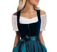 Generisch Vêtements gothiques femmes robe grande taille manches courtes blanc Oktoberfest col en V perruque courte blonde pour homme, costume d'Halloween, cosplay, cheveux avec masque, Blanc., M