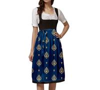 Generisch Vêtements gothiques pour femme grande taille Costume allemand Oktoberfest Cosplay pour femme, demi-tablier lacé, robe traditionnelle, tenue pour fête, festival, décoration, cosplay, costume
