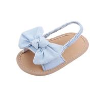 Generisch Vêtements pour bébé Bowknot Kids Barefoot The Toddler Girl Fond Antidérapant 018M Sandales Prewalker First Baby Sandales, bleu, 12-18 mois