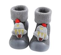 Generisch Vêtements pour bébé - Neige - Noël - Chaussettes pour bébé - Chaussettes de dessin animé - Chaussettes de sol, gris, 20 EU