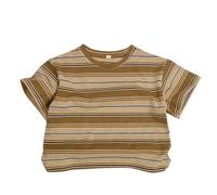 Generisch Vêtements pour enfants Unisexe Garçons et Filles Rayé Décontracté Haut T-shirt Generisch Vêtements Enfants Vêtements, kaki, 18-24 mois