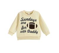 Generisch Vintage Vêtements Hiver Manches Longues Sweat-shirt pour Bébé Vêtements Lettre Rugby Impression Veste de survêtement Fille 152, Blanc., 18-24 mois