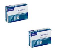 Generisch Virbac Calcidelice | Lot de 2 x 30 comprimés | Aliments minéraux pour chiens | En cas de croissance et de lactation | Pour soutenir le métabolisme | Avec calcium et phosphore