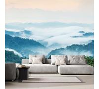 Generisch Vlies Fototapete Wolken- Und Nebelwald 250x175 cm (B x H) - 3D Effekt Tapete Landschaft Fototapeten für Mädchen & Jungen Wohnzimmer Schlafzimmer Wandbilder Wanddeko 7Q-16