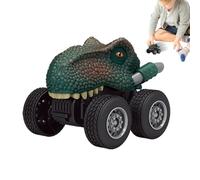 Generisch Voiture de course à traction arrière - Petit dinosaure - Voiture de jeu animal à friction - Pour l'extérieur, la maison, la salle de classe, le salon, les voyages, un anniversaire, la fête