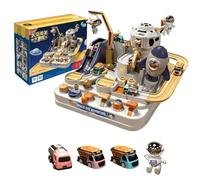 Generisch Voiture puzzle - Aventure de voiture de circuit, jouet pour tout-petits d'âge préscolaire, construction durable, design de couleur vive, maniable | Circuit de course avec jouet de voiture