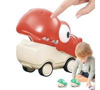 Generisch Voitures de jeu animales - Véhicule en forme de dinosaure de dessin animé - Poussez et lâchez les voitures à friction - Voitures jouets pour fête de famille, fête à la maison et jours de