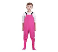 Generisch Waders pour garçons, pêche, chasse, activités de plein air, bottes en caoutchouc imperméables, vêtements pour enfants, Rose, 2-3 ans