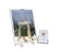 Generisch Wedding Guest Book - Graduation Guest Book | Heart Guest Book Sign | Wedding Heart Guest Book Drop Box for Reception Romantic Stylish Drop Top Frame