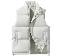Generisch Winterwest Gilet thermique léger matelassé pour homme - Gilet de transition d'hiver - Veste d'extérieur confortable - Gilet en duvet avec fermeture éclair et poches - Gilet de sport chaud