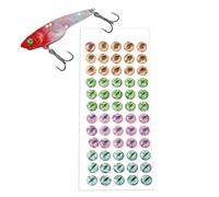 Generisch Yeux d'appât de pêche - Accessoires de pêche réalistes 4D - Yeux de pêche pour débutants, pêcheurs, papas, hommes, eau, lac, rivière, mer, extérieur, rivière, multicolore, 8mm, Voir