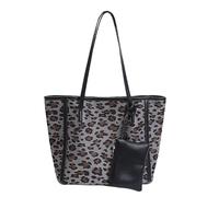 Generischer Chearteh Sac à bandoulière imprimé léopard avec petit porte-monnaie pour ordinateur portable Sac à main de voyage pour le bureau d'affaires, les voyages de travail, gris clair, 220*170