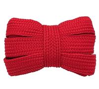 Générlque Lacets Lacets plats de 2cm de largeur, espadrilles décontractées, for chaussures, corde, 100/120/140/160CM, 1 paire(Red,100cm)