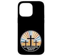 Genèse 1:1 1 1 - Dieu Jésus Croix Chrétienne Ciel Terre Coque pour iPhone 14 Pro Max