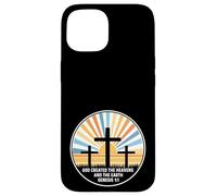 Genèse 1:1 1 1 - Dieu Jésus Croix Chrétienne Ciel Terre Coque pour iPhone 15