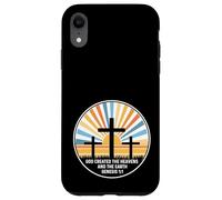 Genèse 1:1 1 1 - Dieu Jésus Croix Chrétienne Ciel Terre Coque pour iPhone XR