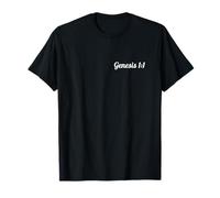 Genèse 1:1 Création Double Face Verset de la Bible chrétienne T-Shirt