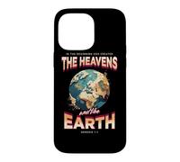 Genèse 1 Au Commencement, Dieu a créé Les cieux et la Terre. Coque pour iPhone 14 Pro Max