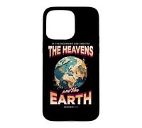 Genèse 1 Au Commencement, Dieu a créé Les cieux et la Terre. Coque pour iPhone 15 Pro Max