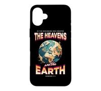 Genèse 1 Au Commencement, Dieu a créé Les cieux et la Terre. Coque pour iPhone 16 Plus