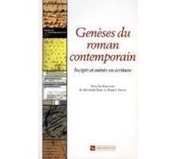 Geneses Du Roman Contemporain Reimpression