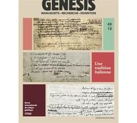 Genesis 49 Une tradition italienne - Pierre Musitelli - Sorbonne Universite Presses - broché - Revue