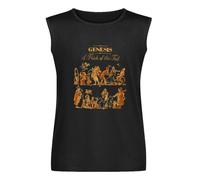 Genesis A Trick of The Tail 1976 Black Vest T-Shirt Sleeveless Tee Graphic Men Tank Top L