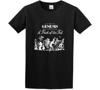 Genesis A Trick of The Tail Band Album Cover Art T-Shirt Men's Black Unisex Tee Manches Courtes(X-Large)