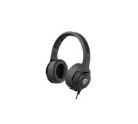GENESIS Argon 600 - Casque Gaming Filaire Circum-aural, HP 50mm, 20-20000Hz, Impédance 32 Ohm, Micro Boom -38dB, Câble 1.5m, Noir/Rouge, PS4/Xbox/Switch