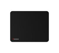 GENESIS Carbon 500 XL Logo - Tapis de Souris Gaming Noir 400x500x2.5mm, Surface Tissu Monochromatique, Base Caoutchouc Antidérapante, Bords Cousus