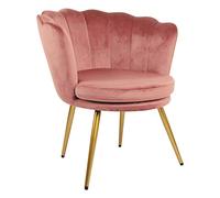 Genesis Chaise d'appoint en métal, Rose poudré, Taille Unique
