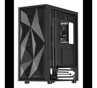 GENESIS Diaxid 605F - Boîtier PC Midi Tower Noir, ATX/micro ATX/Mini-ITX, 3x120mm Avant, 1x120mm Arrière, USB 3.2 Gen 1/Gen 2, Acier/Verre Trempé