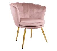 Genesis Fauteuil en métal, Rose argenté, 62 x 70 x 76 cm