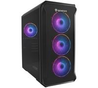Genesis Gaming Boîtier Gaming IRID 503 ARGB MATX 1x USB 3.0, 2x USB 2.0, verre trempé