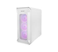 GENESIS Irid 505 ARGB Midi Tower Blanc - Boîtier PC ATX/micro ATX/Mini-ITX, 3x120mm avant, 1x120mm arrière, USB 3.2 Gen 1, Acier/ABS/Verre trempé