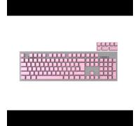 GENESIS LEAD 300 - Set de 112 Capuchons de Clavier ABS Rose - Disposition QWERTY US, Compatible Clavier Mécanique, Extracteur Inclus - 122g