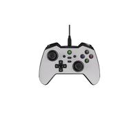 GENESIS Mangan 300 Blanc - Manette de Jeu USB Analogique/Numérique - Android, Nintendo Switch, PC - USB Type-C - 19 Boutons Programmables - Rétroéclairage LED